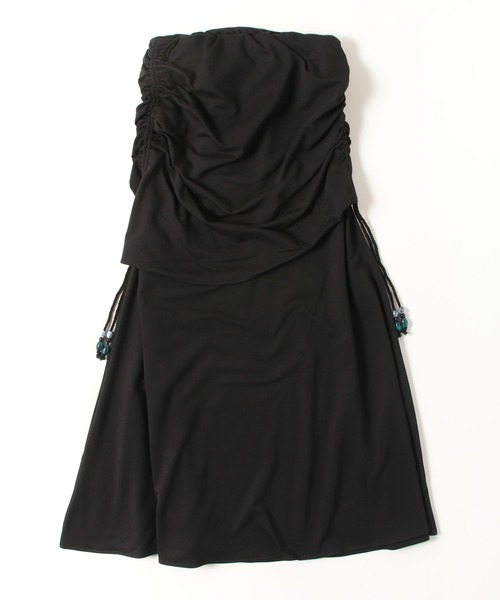 AULA AILA（アウラアイラ）の「AULA AILA/アウラアイラ/3WAY GATHER FLARESKIRT（スカート・レディース・グレー/ブラック・0）」の3枚目の写真