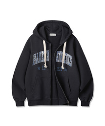ATHLETICS ツーウェイフードジップアップ BK7979_チャコール