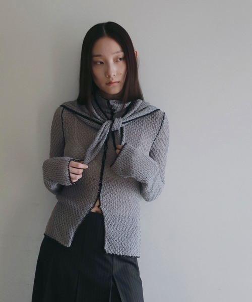 Piping Scarf Knit — вязаный шарф с кантом