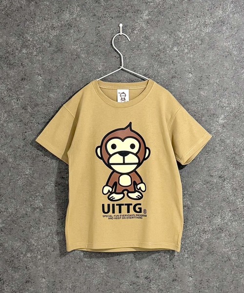 Universal Style Wear（ユニバーサルスタイルウェア）の「キッズ UITTG 半袖Tシャツ（Tシャツ/カットソー・キッズ・ブラック/グレー系その他/ブラック系その他2/オフホワイト/チャコールグレー/ダークグリーン/ブラック系その他/ホワイト系その他2/杢グレー/ホワイト系その他/ホワイト系その他3/ベージュ系その他/ベージュ/パープル/グリーン系その他/グレー系その他2・130cm/140cm/150cm/160cm）」の12枚目の写真
