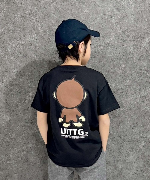 Universal Style Wear（ユニバーサルスタイルウェア）の「キッズ UITTG 半袖Tシャツ（Tシャツ/カットソー・キッズ・ブラック/グレー系その他/ブラック系その他2/オフホワイト/チャコールグレー/ダークグリーン/ブラック系その他/ホワイト系その他2/杢グレー/ホワイト系その他/ホワイト系その他3/ベージュ系その他/ベージュ/パープル/グリーン系その他/グレー系その他2・130cm/140cm/150cm/160cm）」の7枚目の写真