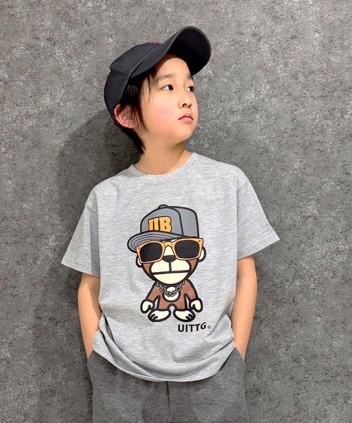 Universal Style Wear（ユニバーサルスタイルウェア）の「キッズ UITTG 半袖Tシャツ（Tシャツ/カットソー・キッズ・ブラック/グレー系その他/ブラック系その他2/オフホワイト/チャコールグレー/ダークグリーン/ブラック系その他/ホワイト系その他2/杢グレー/ホワイト系その他/ホワイト系その他3/ベージュ系その他/ベージュ/パープル/グリーン系その他/グレー系その他2・130cm/140cm/150cm/160cm）」の9枚目の写真