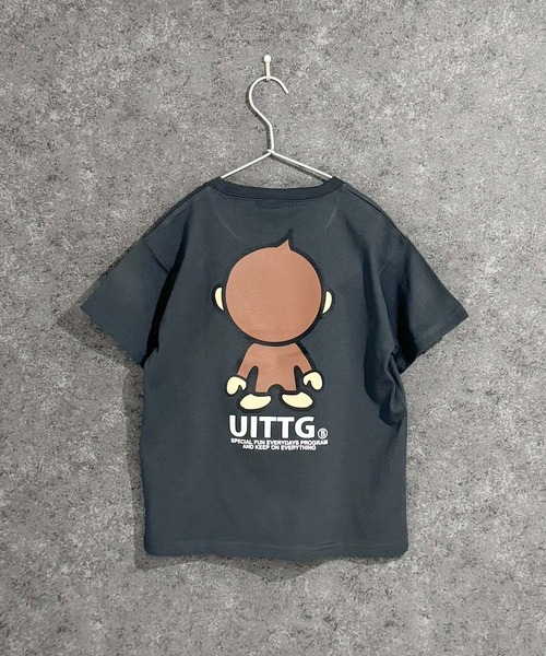 Universal Style Wear（ユニバーサルスタイルウェア）の「キッズ UITTG 半袖Tシャツ（Tシャツ/カットソー・キッズ・ブラック/グレー系その他/ブラック系その他2/オフホワイト/チャコールグレー/ダークグリーン/ブラック系その他/ホワイト系その他2/杢グレー/ホワイト系その他/ホワイト系その他3/ベージュ系その他/ベージュ/パープル/グリーン系その他/グレー系その他2・130cm/140cm/150cm/160cm）」の10枚目の写真