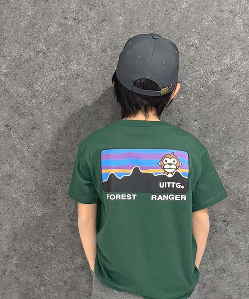 Universal Style Wear（ユニバーサルスタイルウェア）の「キッズ UITTG 半袖Tシャツ（Tシャツ/カットソー・キッズ・ブラック/グレー系その他/ブラック系その他2/オフホワイト/チャコールグレー/ダークグリーン/ブラック系その他/ホワイト系その他2/杢グレー/ホワイト系その他/ホワイト系その他3/ベージュ系その他/ベージュ/パープル/グリーン系その他/グレー系その他2・130cm/140cm/150cm/160cm）」の15枚目の写真