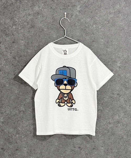 Universal Style Wear（ユニバーサルスタイルウェア）の「キッズ UITTG 半袖Tシャツ（Tシャツ/カットソー・キッズ・ブラック/グレー系その他/ブラック系その他2/オフホワイト/チャコールグレー/ダークグリーン/ブラック系その他/ホワイト系その他2/杢グレー/ホワイト系その他/ホワイト系その他3/ベージュ系その他/ベージュ/パープル/グリーン系その他/グレー系その他2・130cm/140cm/150cm/160cm）」の4枚目の写真