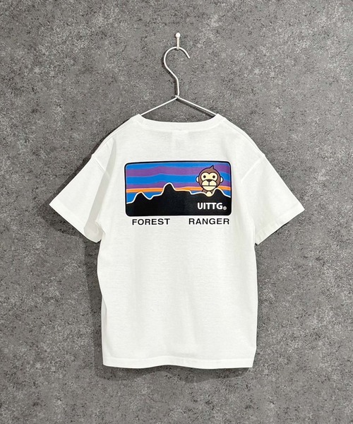 Universal Style Wear（ユニバーサルスタイルウェア）の「キッズ UITTG 半袖Tシャツ（Tシャツ/カットソー・キッズ・ブラック/グレー系その他/ブラック系その他2/オフホワイト/チャコールグレー/ダークグリーン/ブラック系その他/ホワイト系その他2/杢グレー/ホワイト系その他/ホワイト系その他3/ベージュ系その他/ベージュ/パープル/グリーン系その他/グレー系その他2・130cm/140cm/150cm/160cm）」の5枚目の写真