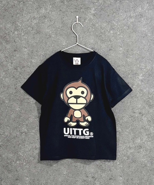 Universal Style Wear（ユニバーサルスタイルウェア）の「キッズ UITTG 半袖Tシャツ（Tシャツ/カットソー・キッズ・ブラック/グレー系その他/ブラック系その他2/オフホワイト/チャコールグレー/ダークグリーン/ブラック系その他/ホワイト系その他2/杢グレー/ホワイト系その他/ホワイト系その他3/ベージュ系その他/ベージュ/パープル/グリーン系その他/グレー系その他2・130cm/140cm/150cm/160cm）」の6枚目の写真