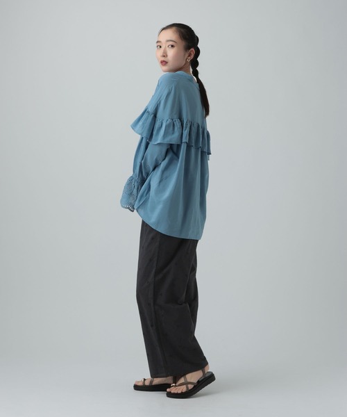 LEPSIM(レプシィム)の「刺繍レースパンツ 638913(その他パンツ・レディース・ブラック/オフホワイト・FREE)」の8枚目の写真