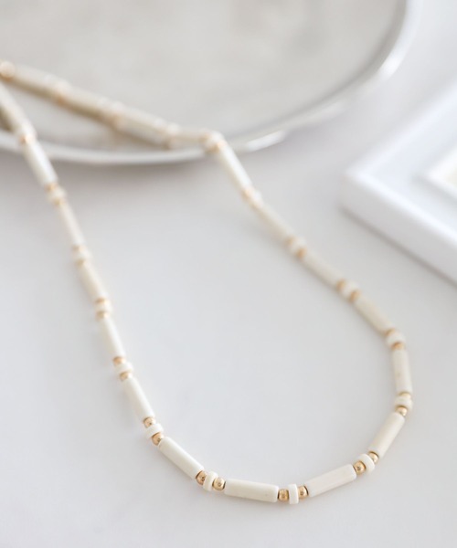LEPSIM（レプシィム）の「アソートビーズネックレス　660925（ネックレス・レディース・アイボリー/ブラック/レッド/シルバー・ONE SIZE）」の2枚目の写真