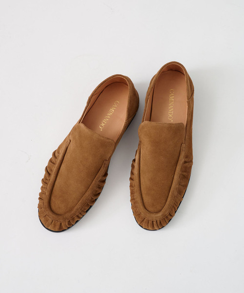 CAMINANDO（カミナンド）の「CAMINANDO カミナンド ローファー スウェード C26-01（ローファー・レディース・キャメル・39/38/37/36/35）」の2枚目の写真