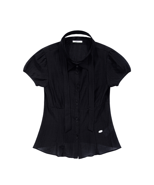 ILLIGO（イリゴ）の「フレアパフブラウス ブラック（シャツ/ブラウス・レディース・その他・OS）」の4枚目の写真