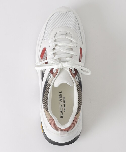 BLACK LABEL CRESTBRIDGE（ブラックレーベル・クレストブリッジ）の「【BLACK.lab】レッドクレストブリッジチェックコンビビブラムスニーカー（スニーカー・メンズ・レッド系その他2・27.0cm/25.0cm/26.0cm）」の4枚目の写真