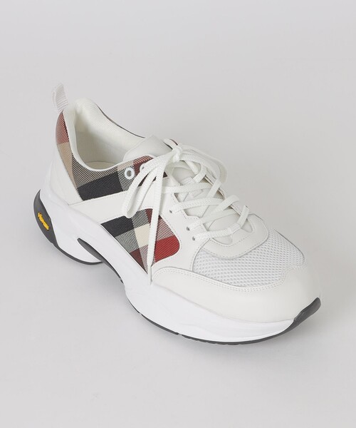 BLACK LABEL CRESTBRIDGE（ブラックレーベル・クレストブリッジ）の「【BLACK.lab】レッドクレストブリッジチェックコンビビブラムスニーカー（スニーカー・メンズ・レッド系その他2・27.0cm/25.0cm/26.0cm）」の2枚目の写真