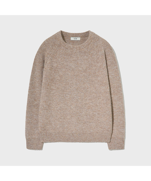 ECORR（エコル）の「フォグアルパカクロップニットプルオーバー : 5 COLORS（ニット/セーター・レディース・グレー/ベージュ/ブラウン/スカイブルー/ライトグリーン・2(L)/3(XL)/1(M)）」の4枚目の写真