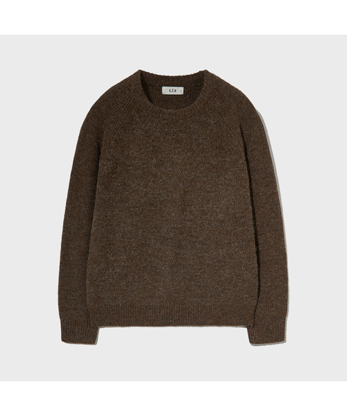 ECORR（エコル）の「フォグアルパカクロップニットプルオーバー : 5 COLORS（ニット/セーター・レディース・グレー/ベージュ/ブラウン/スカイブルー/ライトグリーン・2(L)/3(XL)/1(M)）」の3枚目の写真