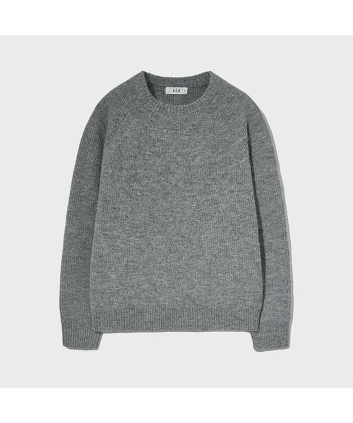 ECORR（エコル）の「フォグアルパカクロップニットプルオーバー : 5 COLORS（ニット/セーター・レディース・グレー/ベージュ/ブラウン/スカイブルー/ライトグリーン・2(L)/3(XL)/1(M)）」の2枚目の写真