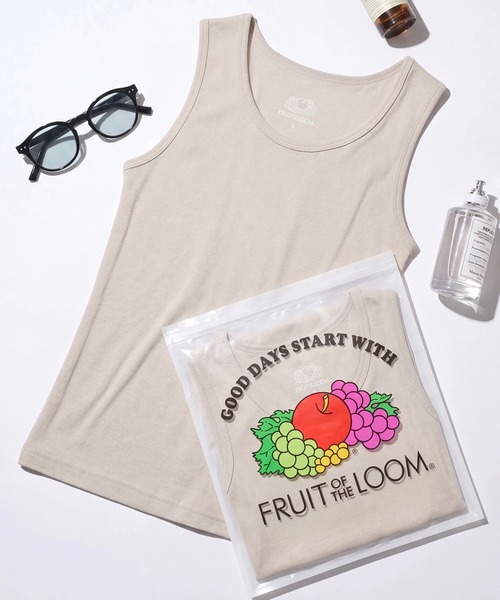 FRUIT OF THE LOOM(フルーツオブザルーム)の「【FRUIT OF THE LOOM】別注 リブタンクトップ コットン100% レディース ベーシック レイヤード インナー カップなし 白/黒/ベージュ/ブラウン ノースリーブ◎(タンクトップ・レディース・ブラック/ベージュ/ブラウン/ホワイト・S/L/M)」の14枚目の写真