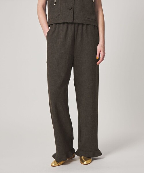 Steven Alan＞ツイードライク フリル パンツ（スラックス）｜Steven
