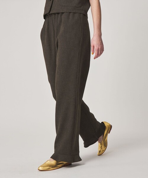 Steven Alan（スティーブンアラン）の「＜Steven Alan＞ツイードライク フリル パンツ（スラックス・レディース・ダークブラウン/ブラック・M/S）」の4枚目の写真