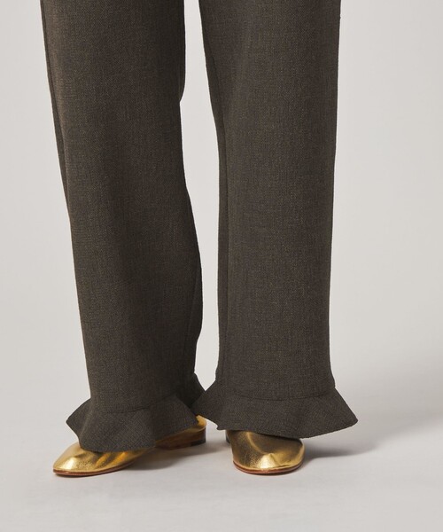 Steven Alan（スティーブンアラン）の「＜Steven Alan＞ツイードライク フリル パンツ（スラックス・レディース・ダークブラウン/ブラック・M/S）」の7枚目の写真