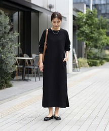 STYLE DELI（スタイルデリ）の「サーマル編みラグラン袖ワンピース（ワンピース）」