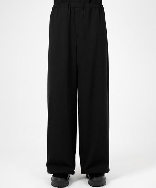 LAD MUSICIAN（ラッドミュージシャン）の「DRY CLOTH WIDE STRAIGHT PANTS（その他パンツ・メンズ・ブラック・46/44/42）」の2枚目の写真
