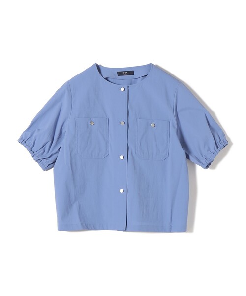 SHIPS Colors(シップス カラーズ)の「SHIPS Colors:〈接触冷感・UVカット・撥水〉マルチファンクション 羽織 シャツ◇(シャツ/ブラウス・レディース・ライトブルー/ブラック/ナチュラル・ONE SIZE)」の5枚目の写真