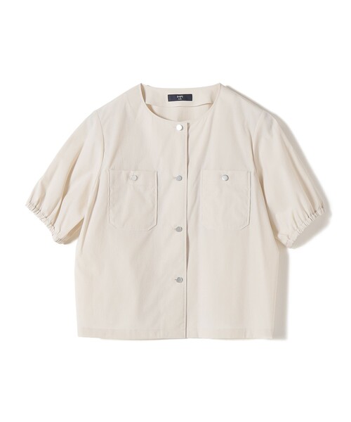 SHIPS Colors(シップス カラーズ)の「SHIPS Colors:〈接触冷感・UVカット・撥水〉マルチファンクション 羽織 シャツ◇(シャツ/ブラウス・レディース・ライトブルー/ブラック/ナチュラル・ONE SIZE)」の6枚目の写真