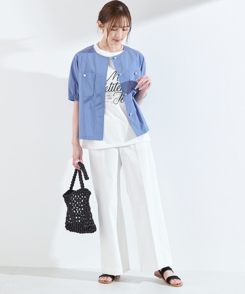 SHIPS Colors(シップス カラーズ)の「SHIPS Colors:〈接触冷感・UVカット・撥水〉マルチファンクション 羽織 シャツ◇(シャツ/ブラウス・レディース・ライトブルー/ブラック/ナチュラル・ONE SIZE)」の21枚目の写真