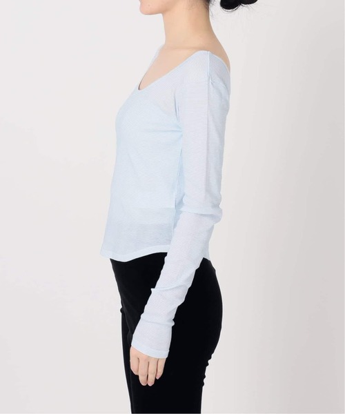 EDIT. FOR LULU（エディットフォールル）の「別注【miller×lulu】シアーツイントップス（Tシャツ/カットソー・レディース・サックスブルー/ピンク・FREE）」の10枚目の写真