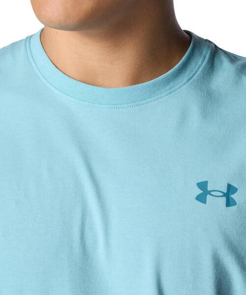UNDER ARMOUR(アンダーアーマー)の「UAパフォーマンスコットン ショートスリーブTシャツ(トレーニング/メンズ)(Tシャツ/カットソー・メンズ・ブルー系・2XL/3XL/M/XL/S/L)」の2枚目の写真