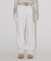 PATCH POCKET DENIM PANTS (white)