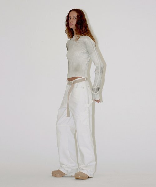 DIAGONAL（ダイアゴナル）の「PATCH POCKET DENIM PANTS (white)（デニムパンツ・レディース・その他・SMALL/MEDIUM）」の7枚目の写真