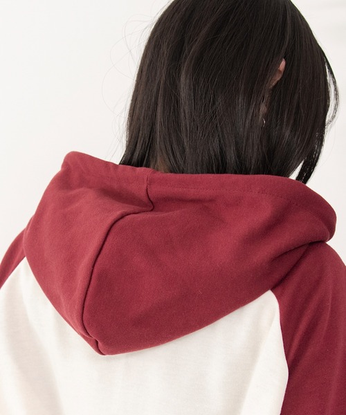 WEGO(ウィゴー)の「WEGO/【26年春夏新作】カレッジラグランジップパーカー(パーカー・レディース・アイボリー/ライトグレー・FREE)」の5枚目の写真