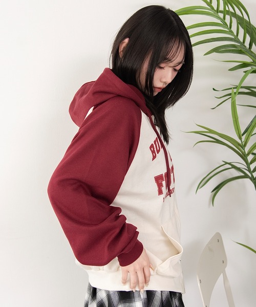 WEGO(ウィゴー)の「WEGO/【26年春夏新作】カレッジラグランジップパーカー(パーカー・レディース・アイボリー/ライトグレー・FREE)」の22枚目の写真