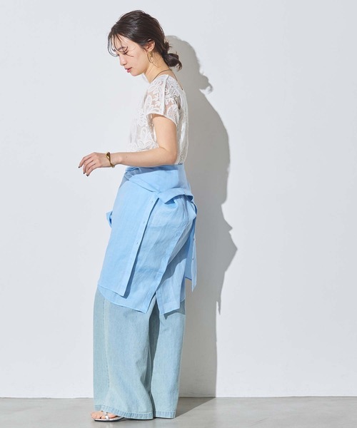 Gready Brilliant(グレディブリリアン)の「チュール刺繍2wayフレンチスリーブブラウス(シャツ/ブラウス・レディース・ブラック/オフホワイト・FREE)」の21枚目の写真