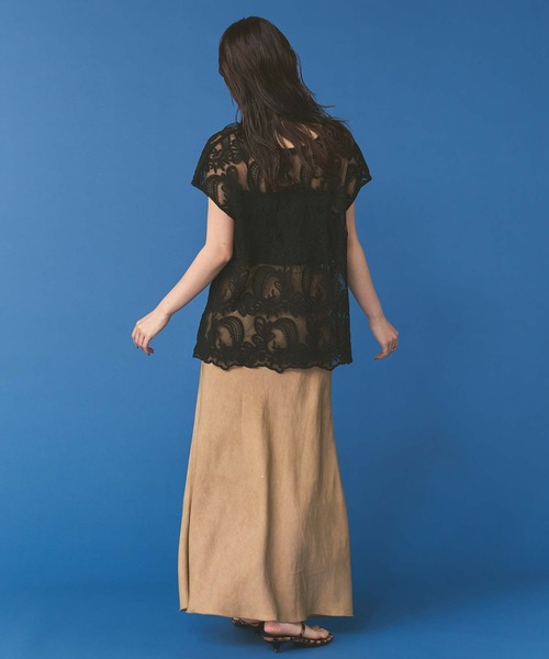 Gready Brilliant(グレディブリリアン)の「チュール刺繍2wayフレンチスリーブブラウス(シャツ/ブラウス・レディース・ブラック/オフホワイト・FREE)」の18枚目の写真
