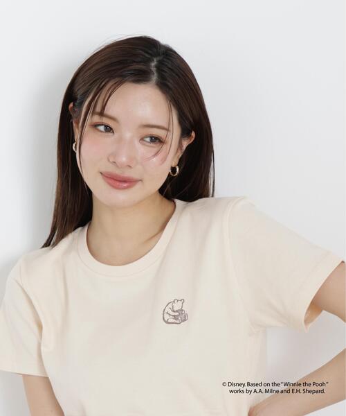 PROPORTION BODY DRESSING(プロポーションボディドレッシング)の「ワンポイントプリントTシャツ(Tシャツ/カットソー・レディース・ダークグレー/ホワイト/ピンク・FREE)」の3枚目の写真