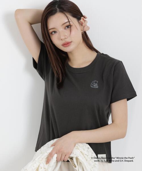 PROPORTION BODY DRESSING(プロポーションボディドレッシング)の「ワンポイントプリントTシャツ(Tシャツ/カットソー・レディース・ダークグレー/ホワイト/ピンク・FREE)」の2枚目の写真