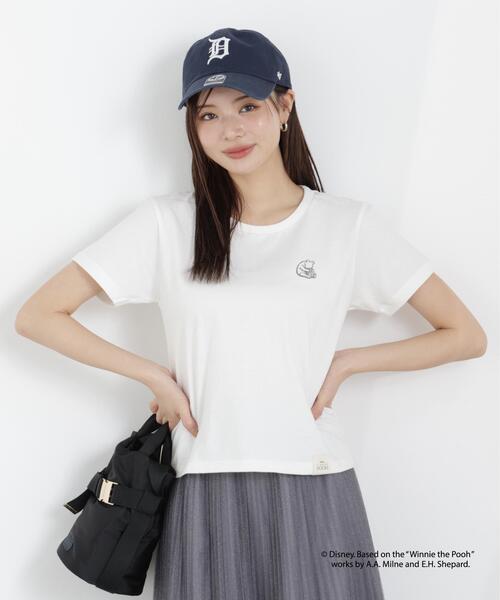 PROPORTION BODY DRESSING(プロポーションボディドレッシング)の「ワンポイントプリントTシャツ(Tシャツ/カットソー・レディース・ダークグレー/ホワイト/ピンク・FREE)」の22枚目の写真