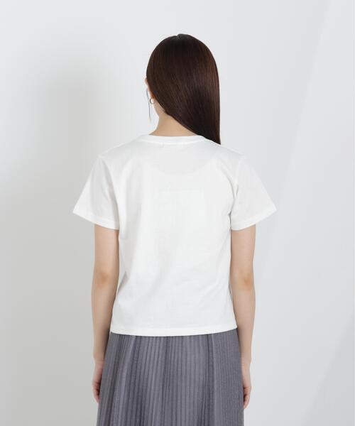 PROPORTION BODY DRESSING(プロポーションボディドレッシング)の「ワンポイントプリントTシャツ(Tシャツ/カットソー・レディース・ダークグレー/ホワイト/ピンク・FREE)」の18枚目の写真
