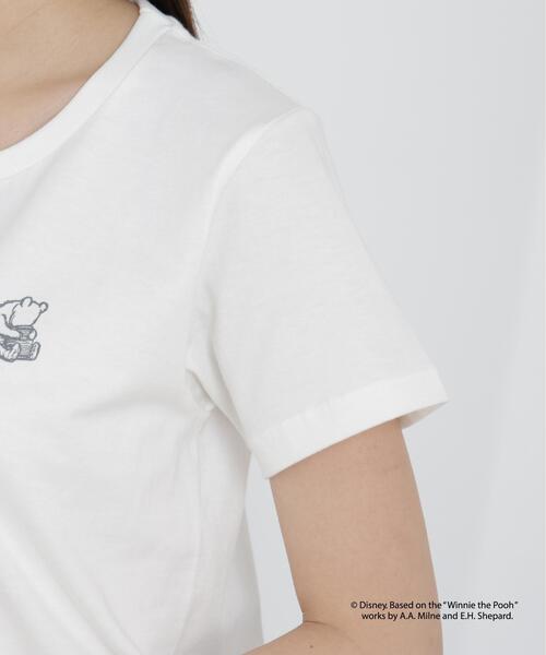 PROPORTION BODY DRESSING(プロポーションボディドレッシング)の「ワンポイントプリントTシャツ(Tシャツ/カットソー・レディース・ダークグレー/ホワイト/ピンク・FREE)」の14枚目の写真