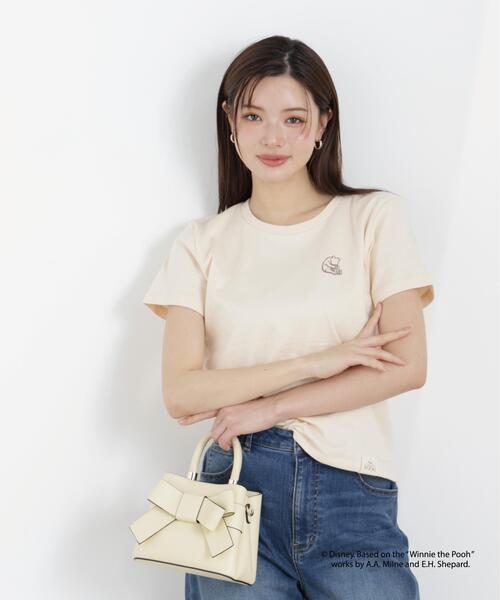 PROPORTION BODY DRESSING(プロポーションボディドレッシング)の「ワンポイントプリントTシャツ(Tシャツ/カットソー・レディース・ダークグレー/ホワイト/ピンク・FREE)」の6枚目の写真