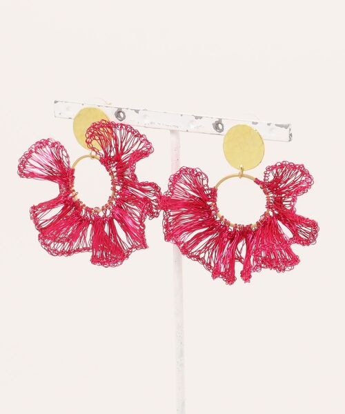 チャイハネ（チャイハネ）の「【チャイハネ】メタフレピアス（ピアス（両耳用）・レディース・ピンク/グリーン/パープル・FREE）」の3枚目の写真