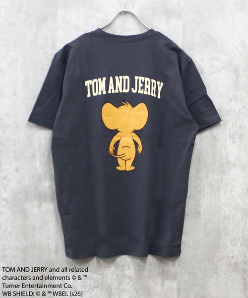 Tom＆Jerry（トムアンドジェリー）の「【TOM&JERRY/トム＆ジェリー】プリント BIG 半袖Tシャツ（Tシャツ/カットソー・メンズ・ホワイト系その他/ネイビー/チャコール/オフホワイト/杢グレー/ダークグリーン/ブラック/グレー系その他・M/L/XL）」の5枚目の写真