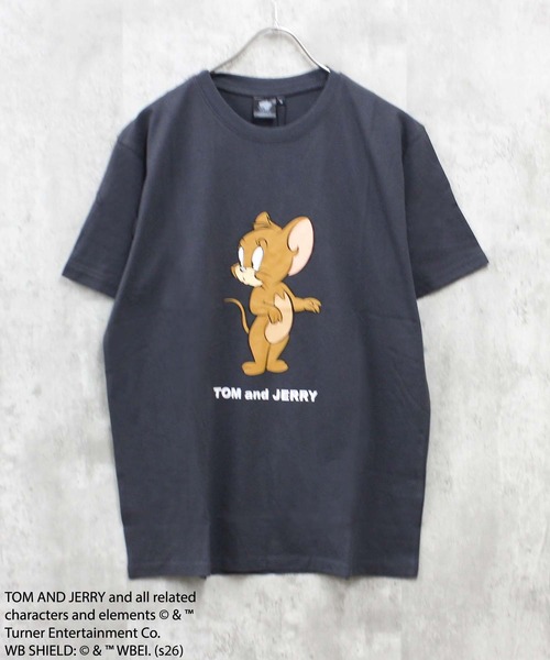 Tom＆Jerry（トムアンドジェリー）の「【TOM&JERRY/トム＆ジェリー】プリント BIG 半袖Tシャツ（Tシャツ/カットソー・メンズ・ホワイト系その他/ネイビー/チャコール/オフホワイト/杢グレー/ダークグリーン/ブラック/グレー系その他・M/L/XL）」の6枚目の写真