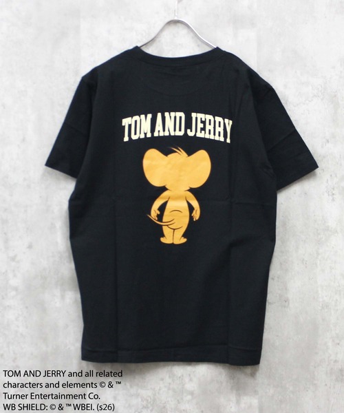 Tom＆Jerry（トムアンドジェリー）の「【TOM&JERRY/トム＆ジェリー】プリント BIG 半袖Tシャツ（Tシャツ/カットソー・メンズ・ホワイト系その他/ネイビー/チャコール/オフホワイト/杢グレー/ダークグリーン/ブラック/グレー系その他・M/L/XL）」の3枚目の写真
