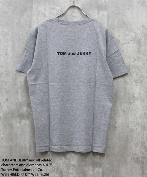 Tom＆Jerry（トムアンドジェリー）の「【TOM&JERRY/トム＆ジェリー】プリント BIG 半袖Tシャツ（Tシャツ/カットソー・メンズ・ホワイト系その他/ネイビー/チャコール/オフホワイト/杢グレー/ダークグリーン/ブラック/グレー系その他・M/L/XL）」の10枚目の写真
