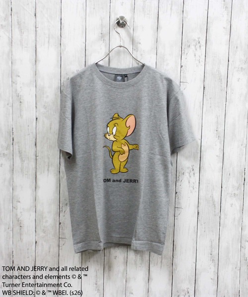 Tom＆Jerry（トムアンドジェリー）の「【TOM&JERRY/トム＆ジェリー】プリント BIG 半袖Tシャツ（Tシャツ/カットソー・メンズ・ホワイト系その他/ネイビー/チャコール/オフホワイト/杢グレー/ダークグリーン/ブラック/グレー系その他・M/L/XL）」の20枚目の写真