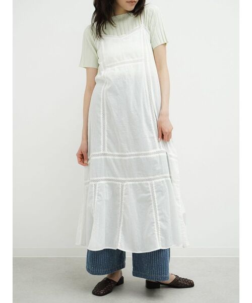 FIKA.（フィーカ）の「Cotton lace camisole onepiece（ワンピース・レディース・ブラック/ホワイト・MEDIUM）」の3枚目の写真